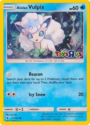 Alolan Vulpix - 21/145 (Toys R Us Promo)