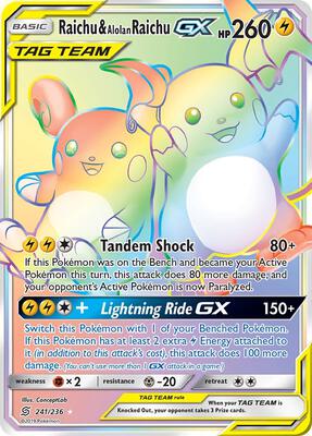 Raichu & Alolan Raichu GX (Secret)