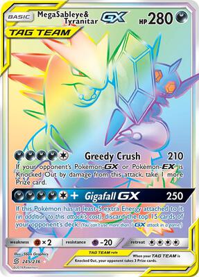 Mega Sableye & Tyranitar GX (Secret)