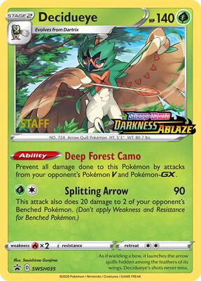 Decidueye - SWSH035 (Prerelease) [Staff]