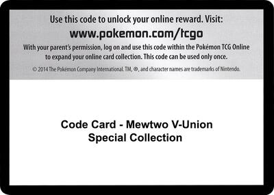 Code Card - Mewtwo V-UNION Special Collection