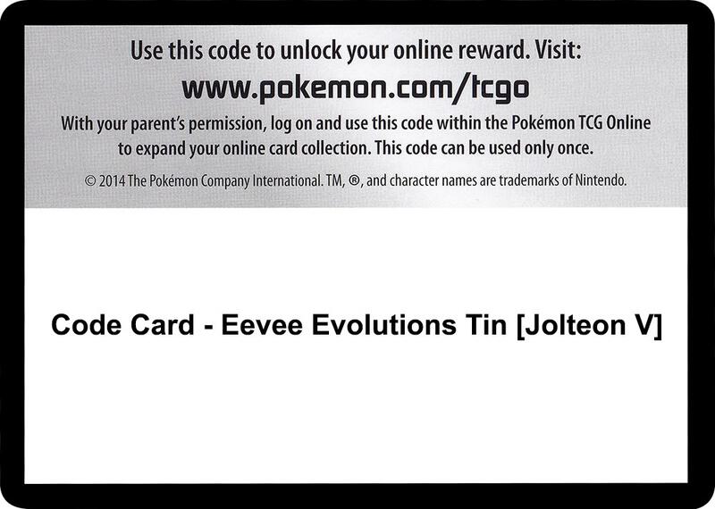 Code Card - Eevee Evolutions Tin [Jolteon V]
