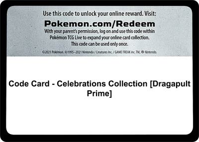 Code Card - Celebrations Collection [Dragapult Prime]