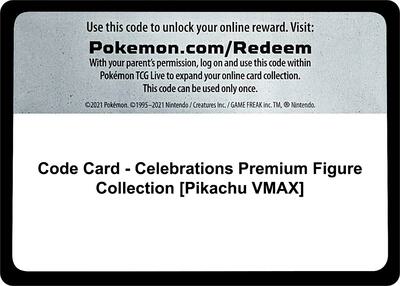 Code Card - Celebrations Premium Figure Collection [Pikachu VMAX]