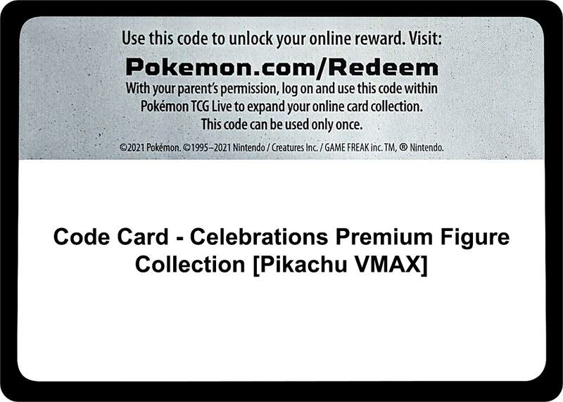 Code Card - Celebrations Premium Figure Collection [Pikachu VMAX]