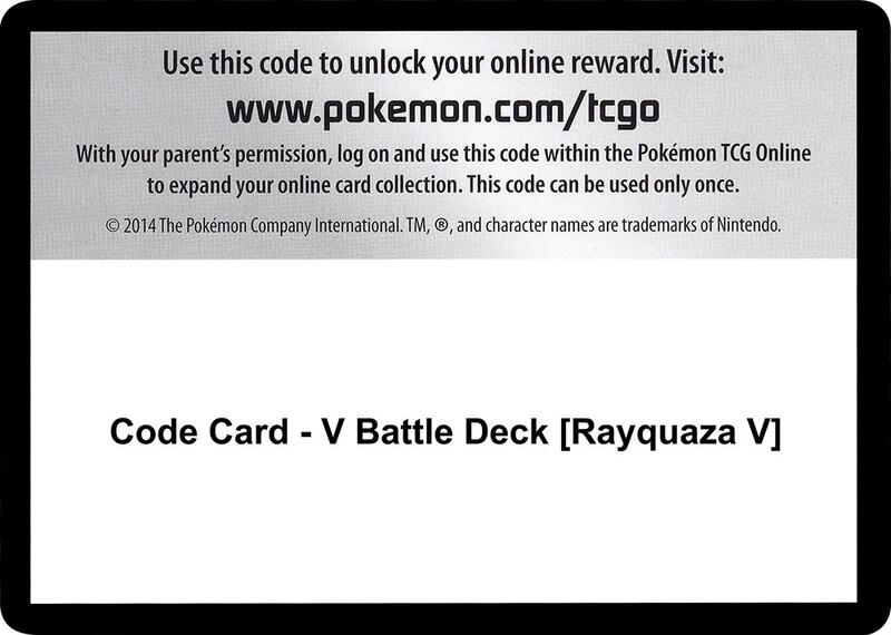 Code Card - V Battle Deck [Rayquaza V]
