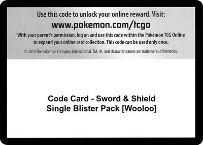 Code Card - Sword & Shield Single Blister Pack [Wooloo]