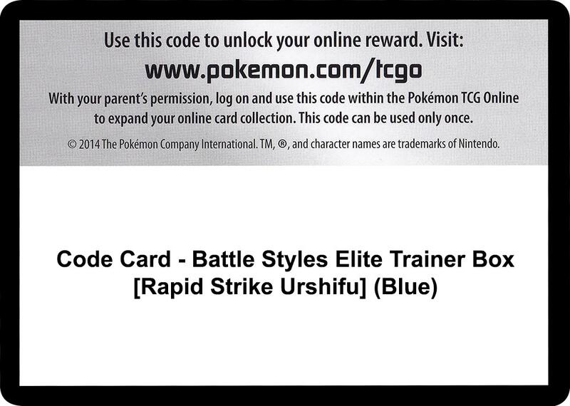 Code Card - Battle Styles Elite Trainer Box [Rapid Strike Urshifu] (Blue)