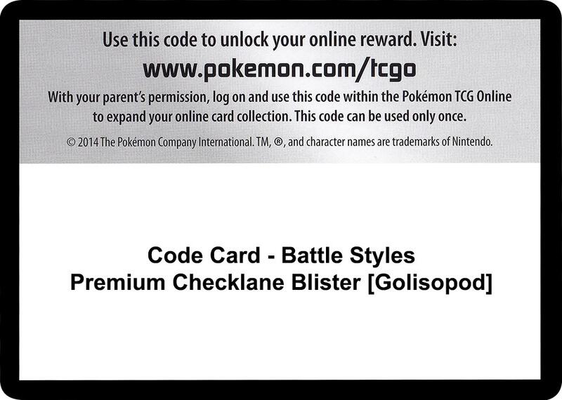 Code Card - Battle Styles Premium Checklane Blister [Golisopod]
