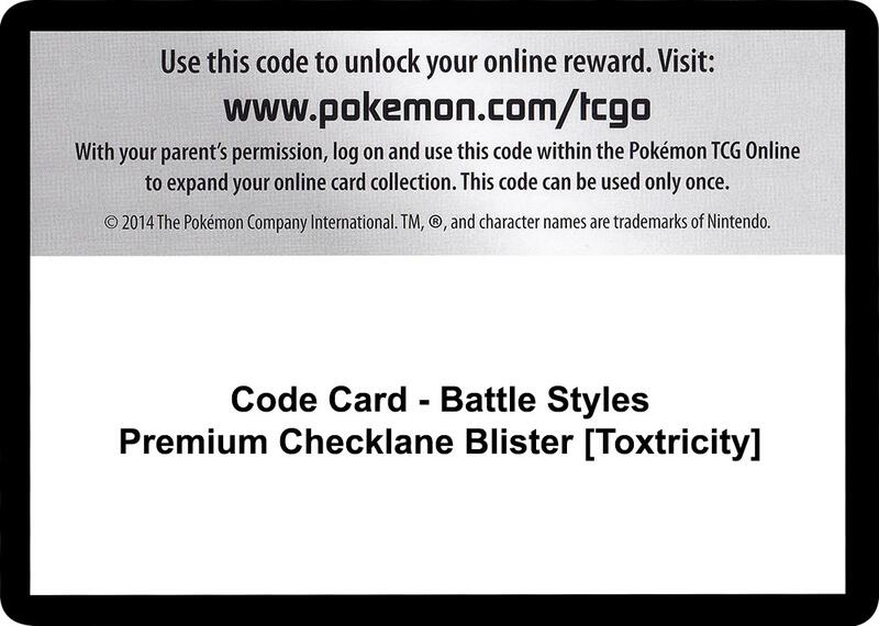 Code Card - Battle Styles Premium Checklane Blister [Toxtricity]