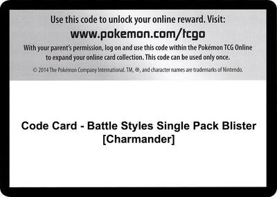 Code Card - Battle Styles Single Pack Blister [Charmander]