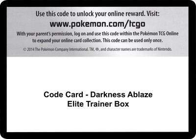Code Card - Darkness Ablaze Elite Trainer Box