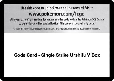 Code Card - Single Strike Urshifu V Box