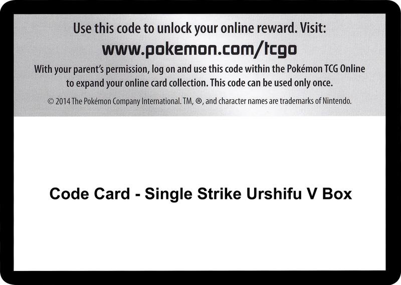 Code Card - Single Strike Urshifu V Box