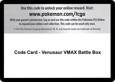 Code Card - Venusaur VMAX Battle Box