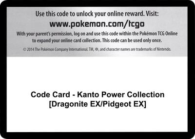 Code Card - Kanto Power Collection [Dragonite EX/Pidgeot EX]