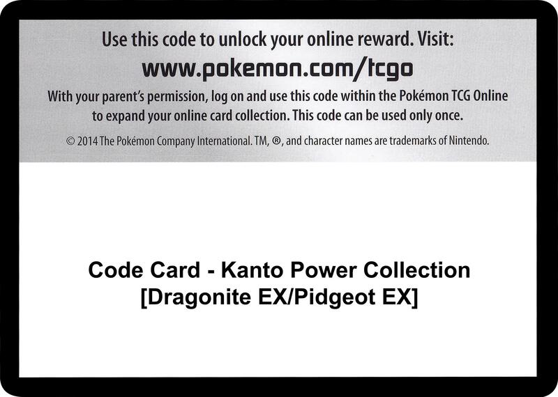 Code Card - Kanto Power Collection [Dragonite EX/Pidgeot EX]