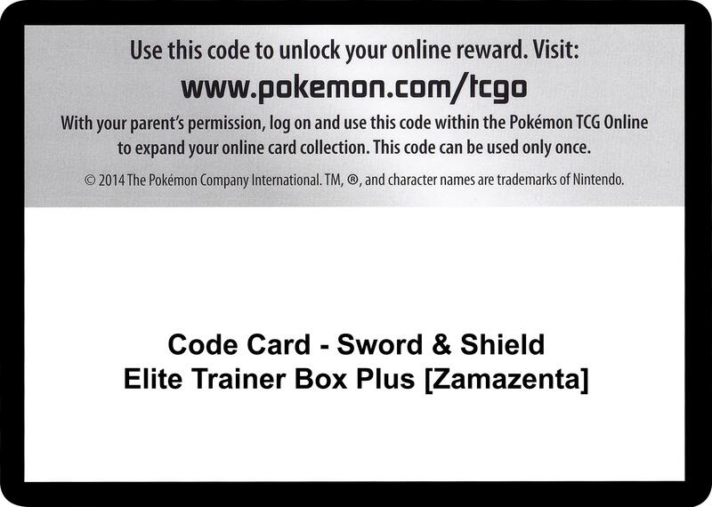 Code Card - Sword & Shield Elite Trainer Box Plus [Zamazenta]