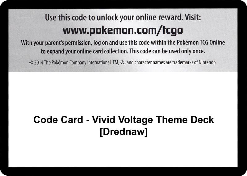 Code Card - Vivid Voltage Theme Deck [Drednaw]