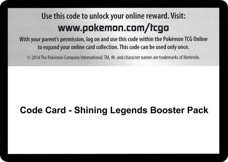 Code Card - Shining Legends Booster Pack