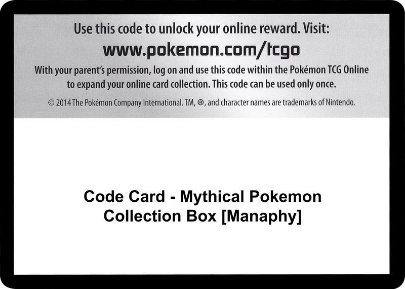 Code Card - Mythical Pokemon Collection Box [Manaphy]