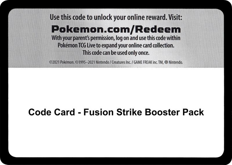 Code Card - Fusion Strike Booster Pack