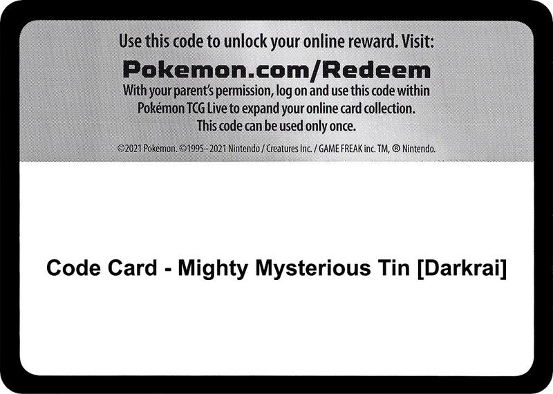 Code Card - Mighty Mysterious Tin [Darkrai]