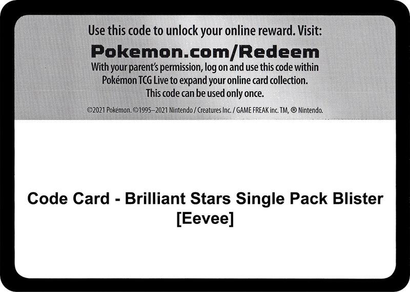 Code Card - Brilliant Stars Single Pack Blister [Eevee]