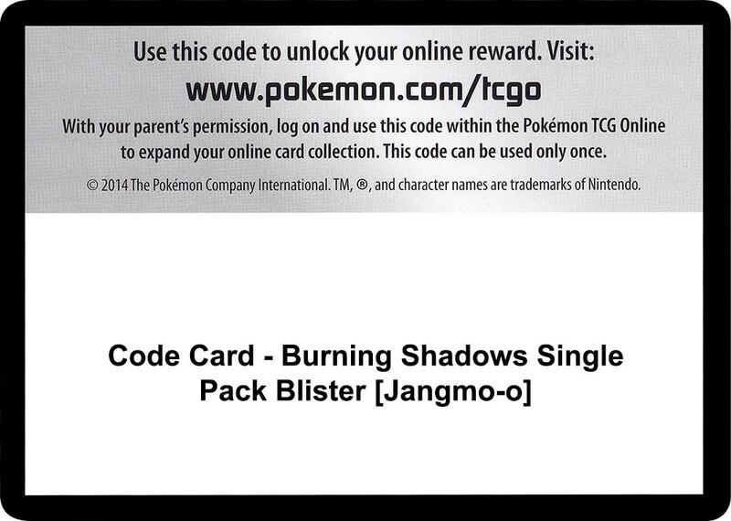Code Card - Burning Shadows Single Pack Blister [Jangmo-o]
