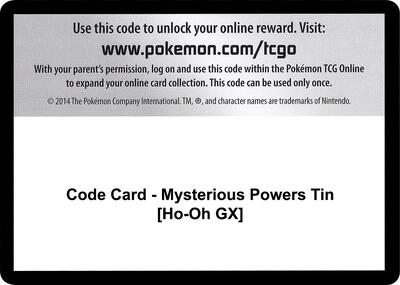Code Card - Mysterious Powers Tin [Ho-Oh GX]