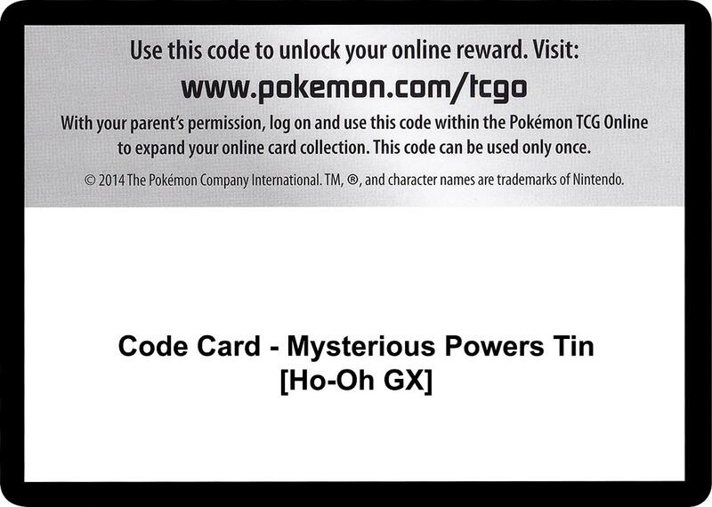 Code Card - Mysterious Powers Tin [Ho-Oh GX]