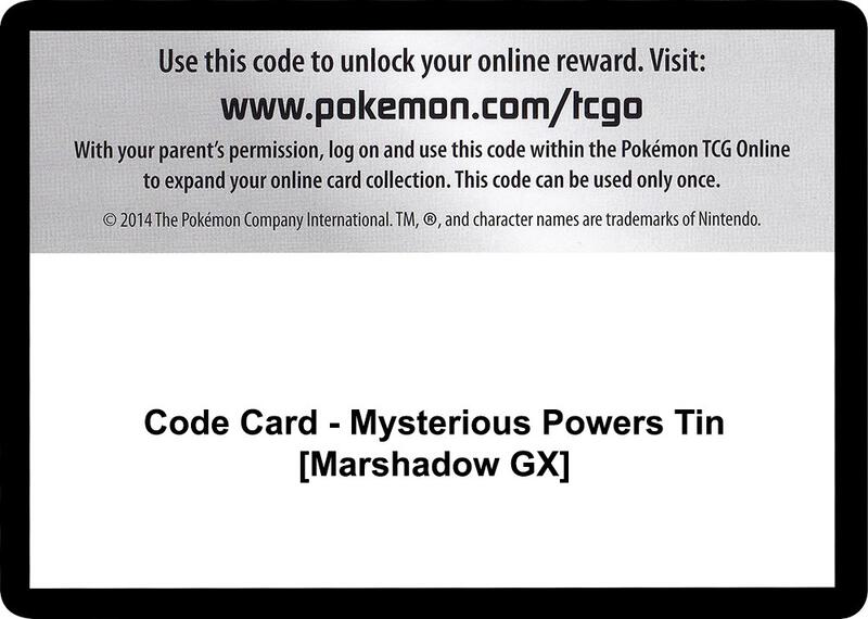 Code Card - Mysterious Powers Tin [Marshadow GX]