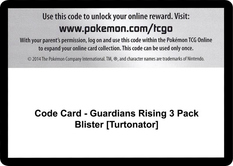 Code Card - Guardians Rising 3 Pack Blister [Turtonator]