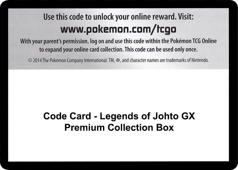 Code Card - Legends of Johto GX Premium Collection Box
