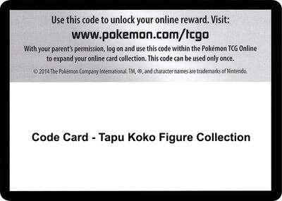 Code Card - Tapu Koko Figure Collection