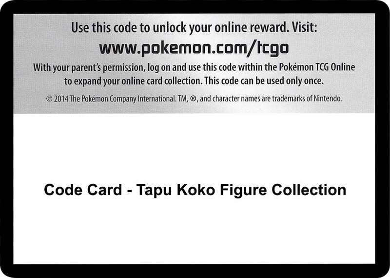 Code Card - Tapu Koko Figure Collection