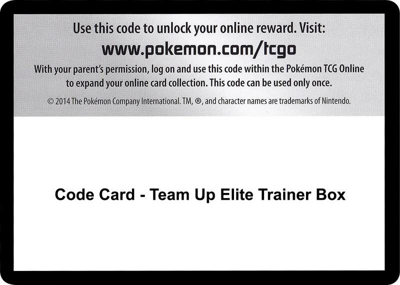 Code Card - Team Up Elite Trainer Box