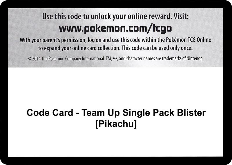 Code Card - Team Up Single Pack Blister [Pikachu]