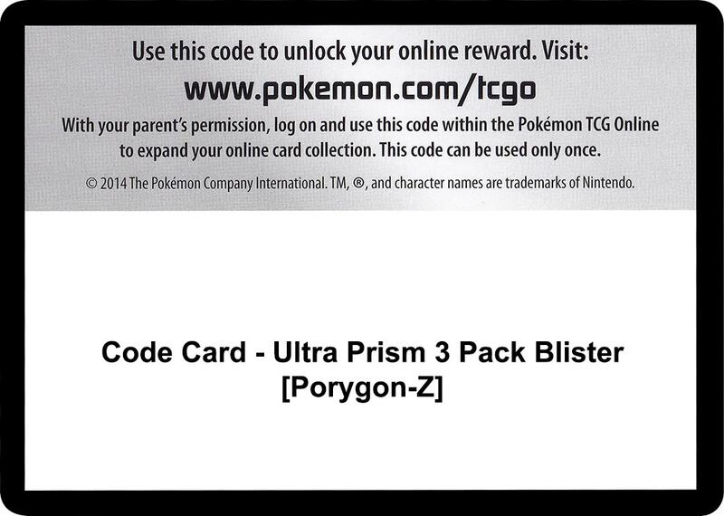 Code Card - Ultra Prism 3 Pack Blister [Porygon-Z]