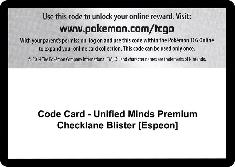 Code Card - Unified Minds Premium Checklane Blister [Espeon]