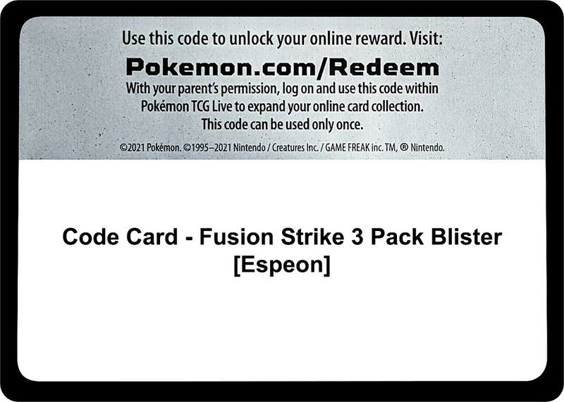 Code Card - Fusion Strike 3 Pack Blister [Espeon]