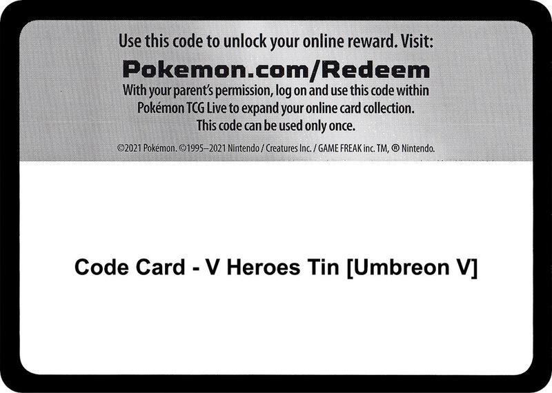 Code Card - V Heroes Tin [Umbreon V]