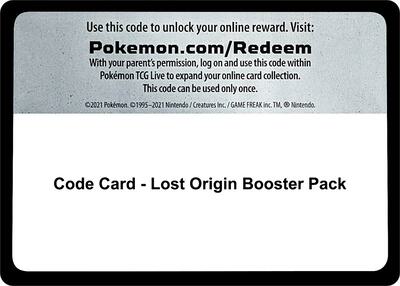 Code Card - Lost Origin Booster Pack