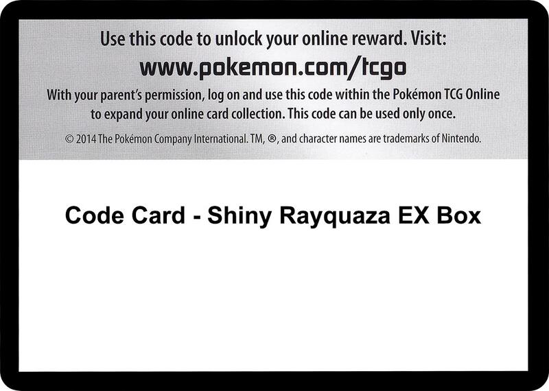 Code Card - Shiny Rayquaza EX Box