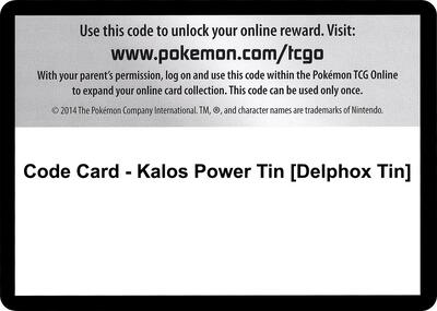 Code Card - Kalos Power Tin [Delphox Tin]