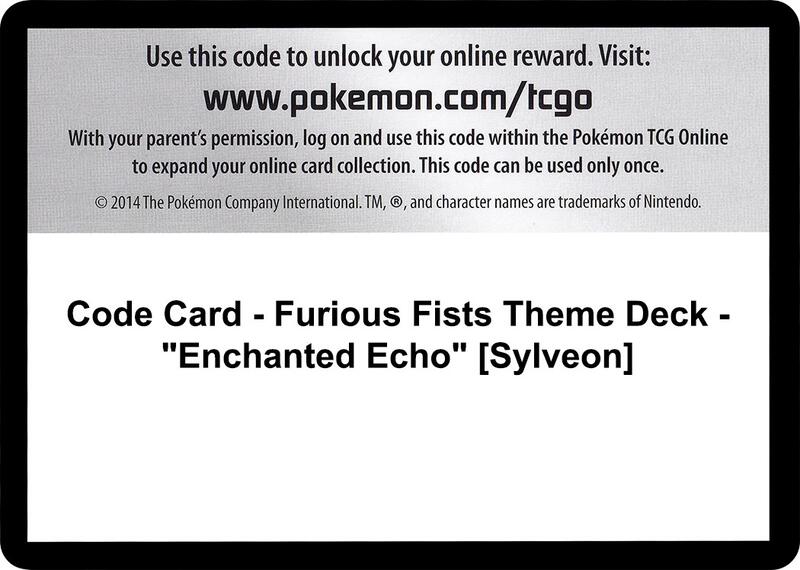 Code Card - Furious Fists Theme Deck - "Enchanted Echo" [Sylveon]