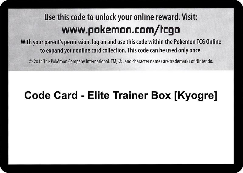 Code Card - Elite Trainer Box [Kyogre]