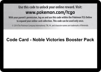Code Card - Noble Victories Booster Pack