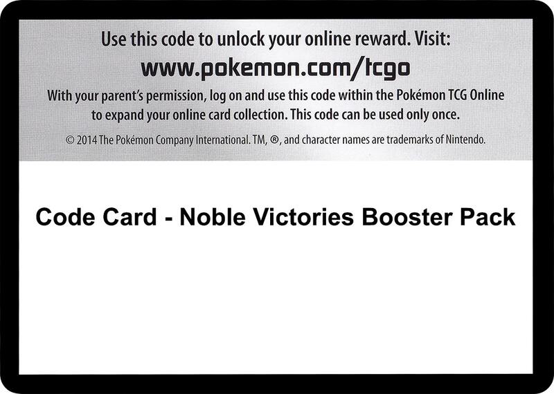 Code Card - Noble Victories Booster Pack