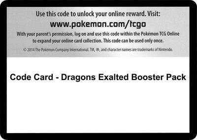 Code Card - Dragons Exalted Booster Pack